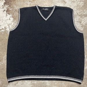 Knit black sweater vest